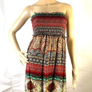 Seductions Strapless Tube Maxi Dress Smocked